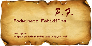 Podwinetz Fabiána névjegykártya
